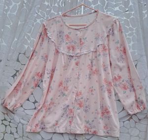 Floral Pink Night suit Set