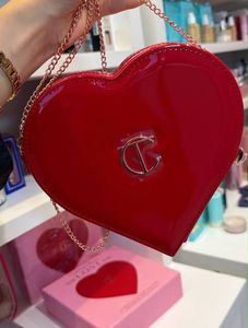 Charlotte Tilbury Red Heart Chain Bag