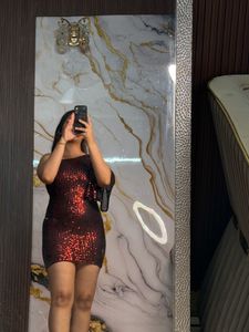 Sparkling One-Shoulder Mini Dress