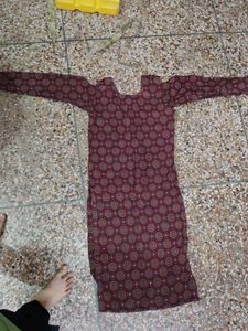 Elegant Maroon Printed Kurta