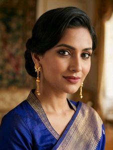 Golden Floral Drop Earrings