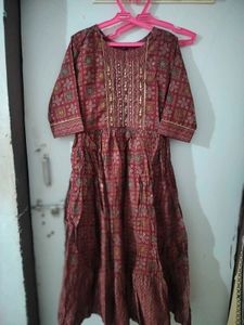 cotton anarkali dress with dupatta