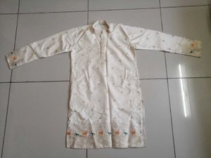 Elegant Off-White Banarasi Kurta