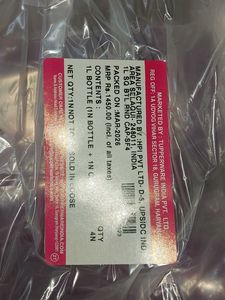 1ltr Square Bottle Tupperware