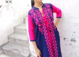 Limited Offer !! Beautiful Pink Kurta Attached Shrug