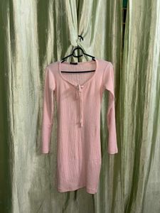 Aesthetic pink mini dress