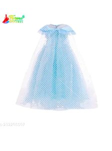 Girls Blue Princess Dress with Cape