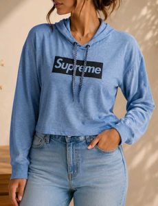 🎀150rs SALE🎀Supreme Logo Hoodie - Blue