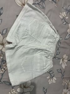 White Denim Shorts