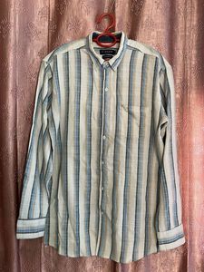 Men's Striped Casual Button-Down Shirt