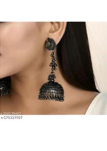 Set of 2 | Oxidized Jhumka Earrings