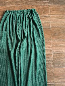 Green Pleated Palazzo Pants