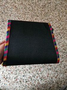 Embroidered Peacock Clutch