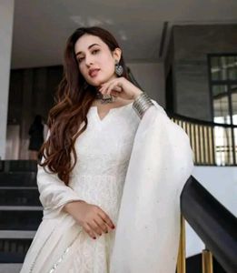 Elegant White Anarkali Gown