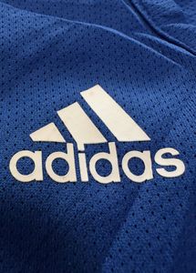 Adidas Blue V-Neck Sleeveless T-Shirt