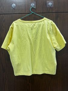 Bright Yellow Casual T-Shirt