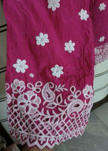 Premium crepe Cutwork luknowi set