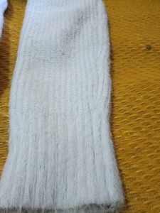 White Fuzzy Knit Sweater