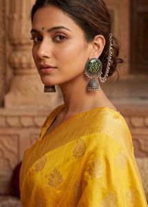 Unique Leaf Design Jhumka Jewellery Set