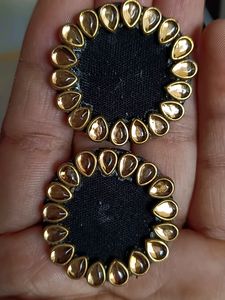 Handmade Black &amp; Gold Earrings