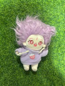 Kawaii Plush Doll with Purple Hair