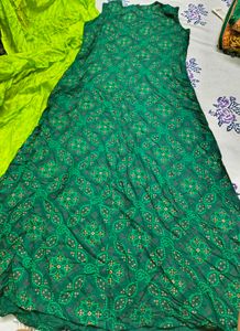 Green Ethnic Kurta Set with Dupatta