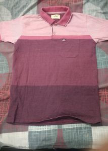 L Size Pink T Shirt For Men
