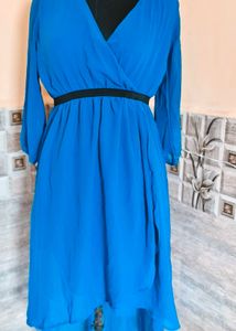 Blue Midi Trendy Dress