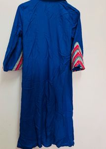 Vibrant Blue Embroidered Kurta Set