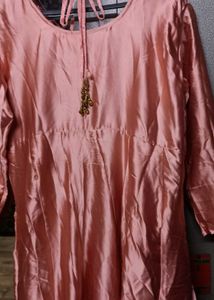 Elegant Pink Gown Set ( With Free Gift)