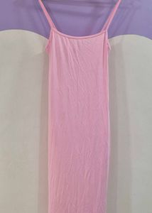 Light Pink Square Neck Maxi Dress