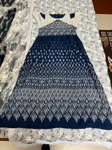 Diamond Print Maxi Dress