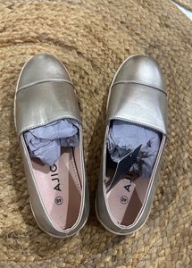Brand New soft Gold Slip-on Shoes