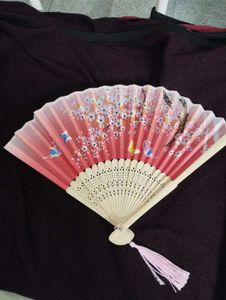 Elegant Cherry Blossom Hand Fan