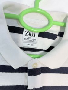 Zara Men's Striped Polo Shirt