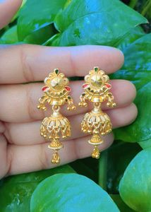 Gold Plated Traditional Jhumka Earrings For Women