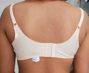 Beige Floral Lace Non-Padded Underwired Bra