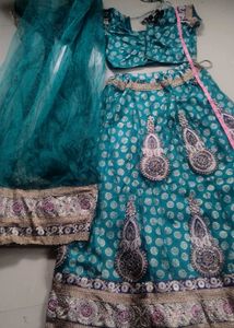 Beautiful Teal Lehenga Choli Set