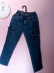 Stylish Blue Cargo Jeans