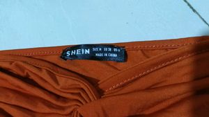 Mermaid Orange Off-Shoulder cropTop