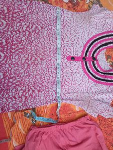 Pink Kurti &amp; Leggings Set