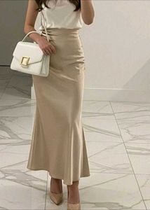 Elegant Satin Maxi Skirt