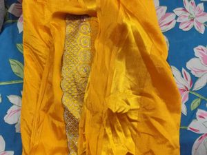 stone work saree with blouse piece