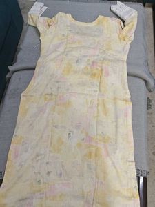 Stylish Yellow Embroidered Kurta with dupatta