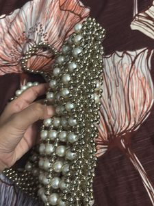 Partywear Pearl Handbag/ Purse For Women