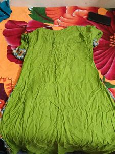 Green Floral Print Dress
