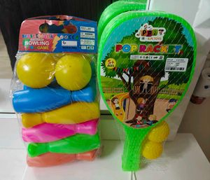 Kids Bowling &amp; Pop Racket Set