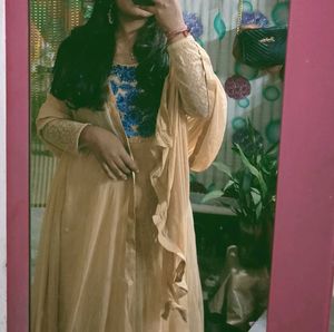 Golden Anarkali Suit For Women