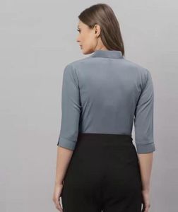 Stylish Grey Button-Up Shirt