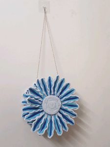 Viral Pipe Cleaner Blue Flower Charm Crossbody Bag